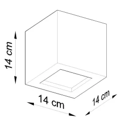 Applique Da Parete-Selezionato da Mazzolaluce Applique da parete in ceramica bianco cubo diffusore in vetro