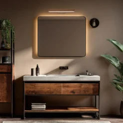 Applique Da Parete-Selezionato da Mazzolaluce Applique da parete in legno noce design moderno luce verso il basso