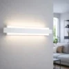 Applique Da Parete-Fabas Luce Applique da parete in vetro bianco moderna led 21w 3000k fabas regolo