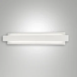 Applique Da Parete-Fabas Luce Applique da parete in vetro bianco moderna led 21w 3000k fabas regolo