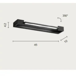 Applique Da Parete-Ondaluce Applique da parete led 3000k bianca orientabile milo