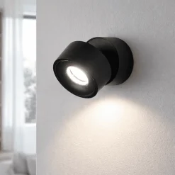 Applique Da Parete-Vivida International Applique da parete led 3000k nera orientabile vivida cyber