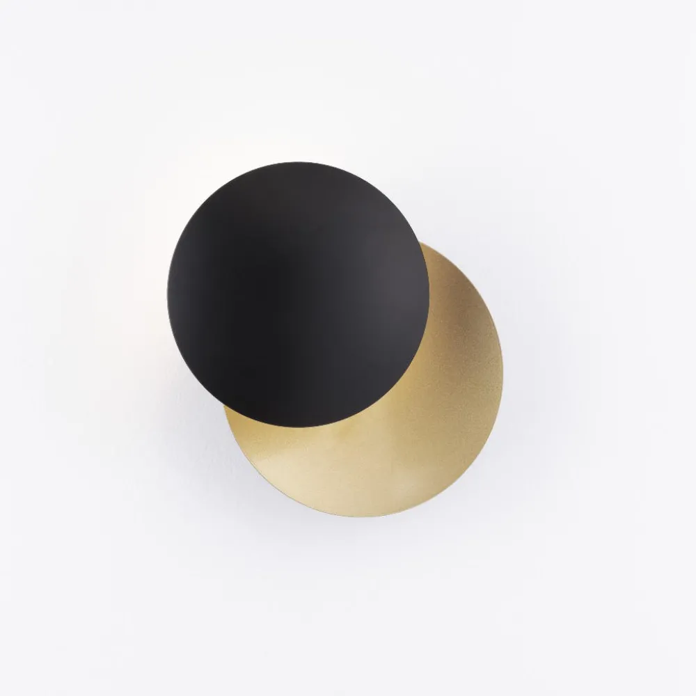 Applique Da Parete-Selezionato da Mazzolaluce Applique da parete led 3000k orientabile nera e oro