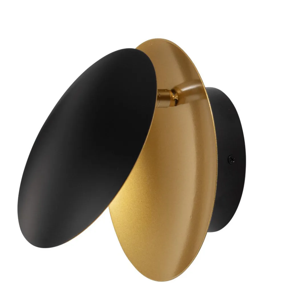 Applique Da Parete-Selezionato da Mazzolaluce Applique da parete led 3000k orientabile nera e oro