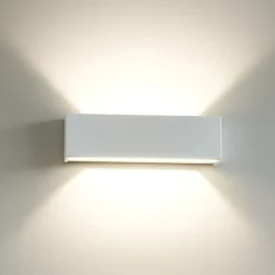 Applique Da Parete-Linea Light Applique da parete led 19w 2700k bi emissione bianco box w2