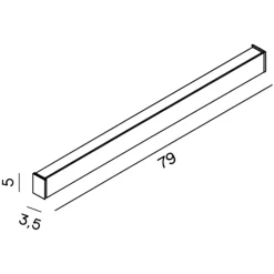 Applique Da Parete-Perenz Illuminazione Applique da parete led 20w 3000k 59cm marrone rummo perenz
