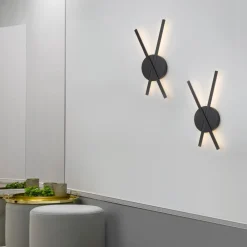 Applique Da Parete-Selezionato da Mazzolaluce Applique da parete led 18w 3000k moderna nero design