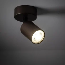 Applique Da Parete-Selezionato da Mazzolaluce Applique da parete marrone spot cilindro orientabile da soffitto