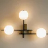 Applique Da Parete-Miloox Applique da parete lingotto moderna nero oro