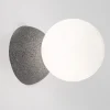 Applique Da Parete-Selezionato da Mazzolaluce Applique da parete moderna cemento antracite sfera vetro bianco