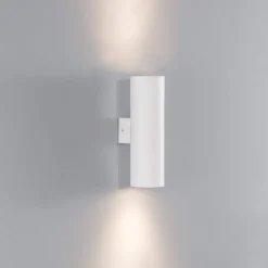 Applique Da Parete-Selezionato da Mazzolaluce Applique da parete moderna cilindro bianco biemissione