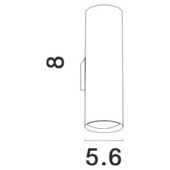 Applique Da Parete-Selezionato da Mazzolaluce Applique da parete moderna cilindro bianco biemissione