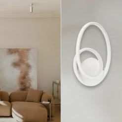 Applique Da Parete-Gea Luce Applique da parete moderna diva bianco led 20w 3000k