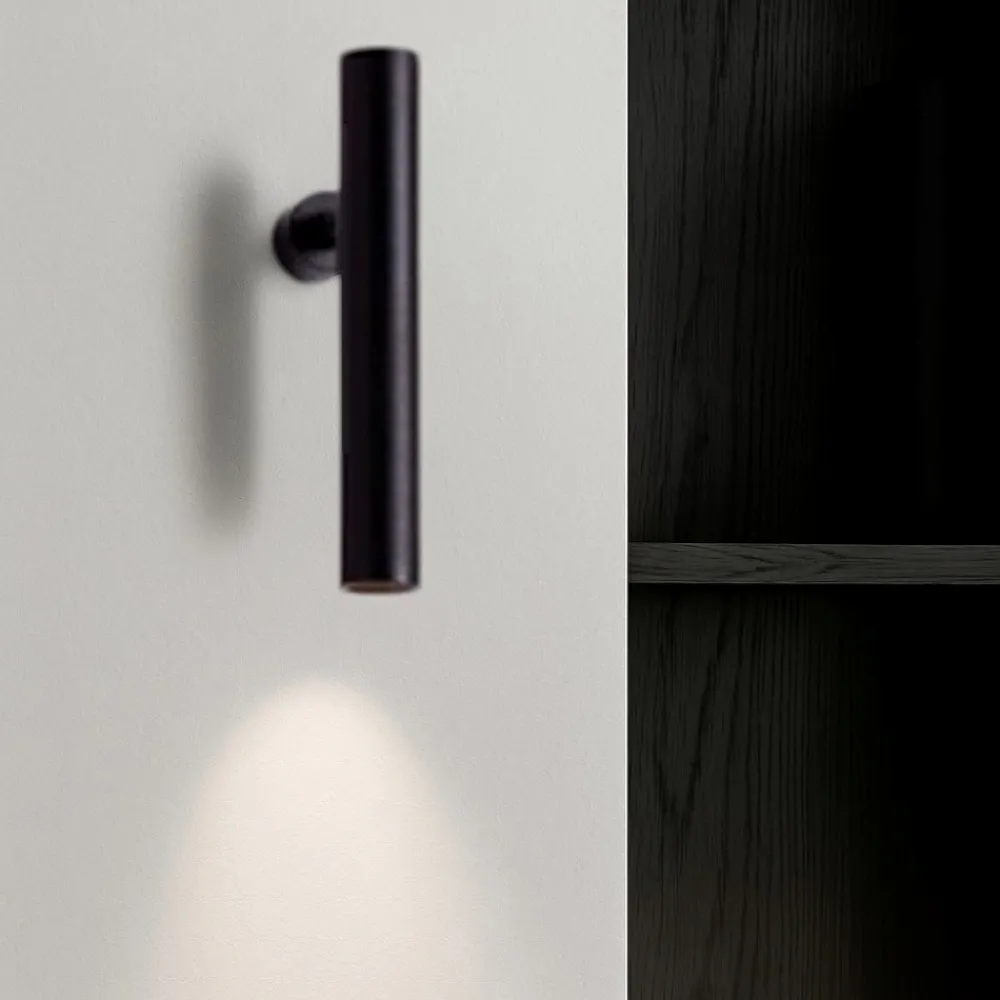 Applique Da Parete-Selezionato da Mazzolaluce Applique da parete moderna led 3000k nera orientabile