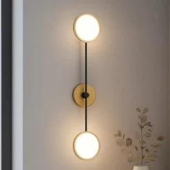 Applique Da Parete-Selezionato da Mazzolaluce Applique da parete moderna led 3000k orientabili nero e oro