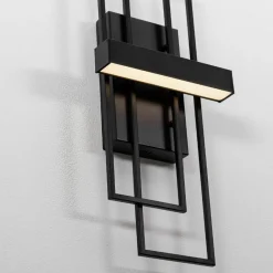 Applique Da Parete-Selezionato da Mazzolaluce Applique da parete moderna led 3200k rettangolare nera