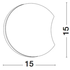 Applique Da Parete-Selezionato da Mazzolaluce Applique da parete moderna mezza luna bianca led 3000k