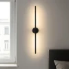 Applique Da Parete-Selezionato da Mazzolaluce Applique da parete moderna nera bacchetta led 10w 3000k