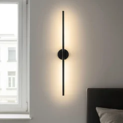 Applique Da Parete-Selezionato da Mazzolaluce Applique da parete moderna nera bacchetta led 10w 3000k