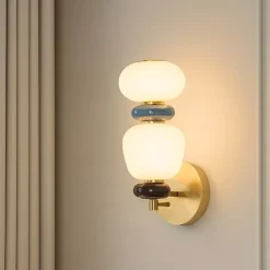 Applique Da Parete-Selezionato da Mazzolaluce Applique da parete moderno in vetro e porcellana led 3000k
