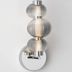 Applique Da Parete-Selezionato da Mazzolaluce Applique da parete moderno led 3000k portalampada in vetro
