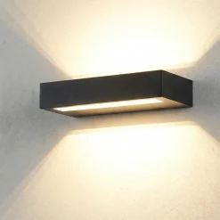 Applique Da Parete-Selezionato da Mazzolaluce Applique da parete nero dimmerabile led 20w cct 2700k-3000k-4000k