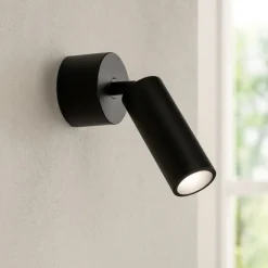 Applique Da Parete-IsyLuce Applique da parete nero led 5w 3000k focus slim
