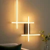 Lampadari Moderni-Selezionato da Mazzolaluce Applique da parete nero oro led 3200k design moderna