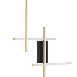 Lampadari Moderni-Selezionato da Mazzolaluce Applique da parete nero oro led 3200k design moderna