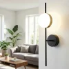 Applique Da Parete-Selezionato da Mazzolaluce Applique da parete nero oro stile contemporaneo led 3000k