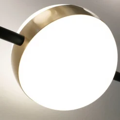 Applique Da Parete-Selezionato da Mazzolaluce Applique da parete nero oro stile contemporaneo led 3000k