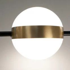 Applique Da Parete-Selezionato da Mazzolaluce Applique da parete nero oro stile contemporaneo led 3000k