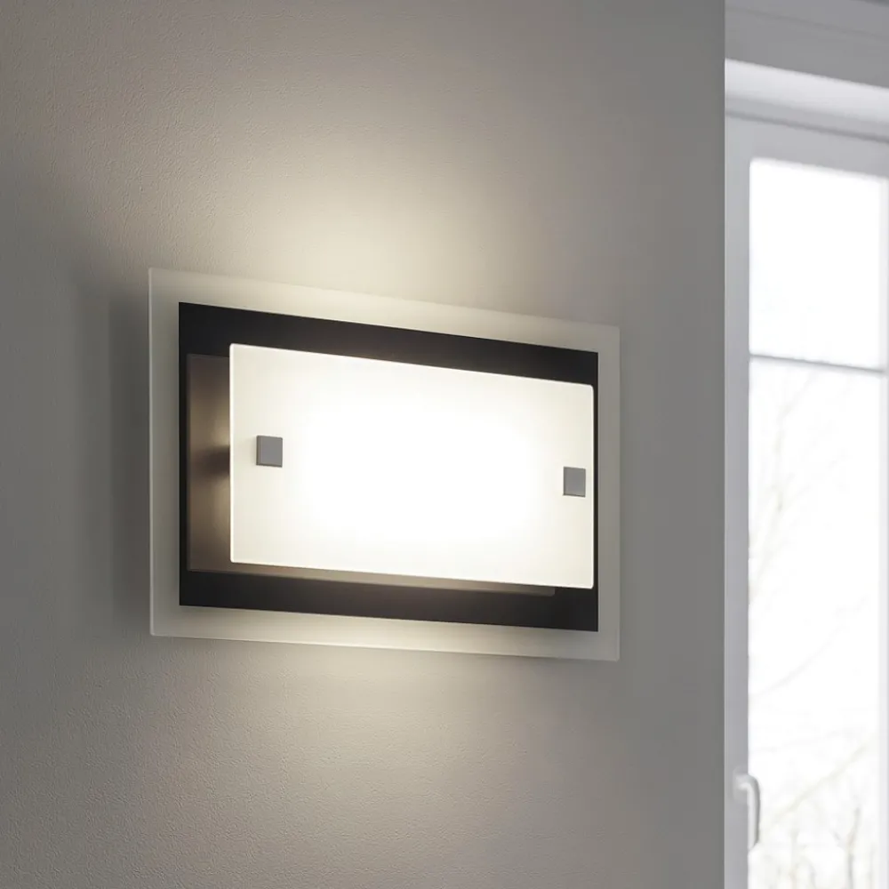Applique Da Parete-Top Light Applique da parete nero tray moderna