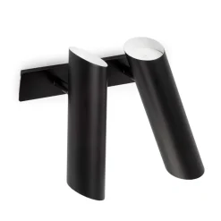 Applique Da Parete-Selezionato da Mazzolaluce Applique da parete 2 orientabili moderna metallo nero gu10