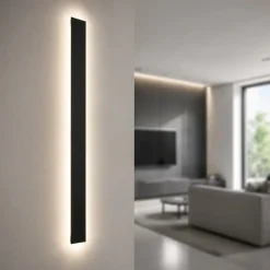 Applique Da Parete-Selezionato da Mazzolaluce Applique da parete orizzontale verticale nera led 8w 3000k 1000 cm moderno