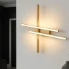 Applique Da Parete-Ondaluce Applique da parete oro led dimmerabile movida