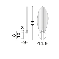 Applique Da Parete-Selezionato da Mazzolaluce Applique da parete petalo di vetro led 3w 3000k