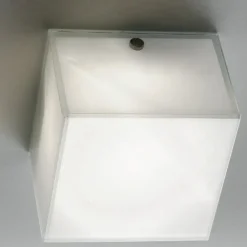 Applique Da Parete-Selezionato da Mazzolaluce Applique da parete soffitto cubo vetro bianco per interni