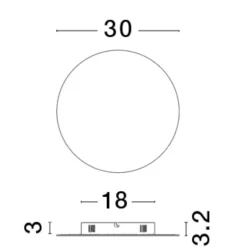 Applique Da Parete-Selezionato da Mazzolaluce Applique da parete tonda bianca sottile led 3000k
