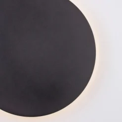 Applique Da Parete-Selezionato da Mazzolaluce Applique da parete tonda moderna nero led 3000k 30cm