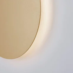 Applique Da Parete-Selezionato da Mazzolaluce Applique da parete tonda oro led 3000k per soggiorno