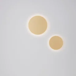 Applique Da Parete-Selezionato da Mazzolaluce Applique da parete tonda oro led 3000k per soggiorno