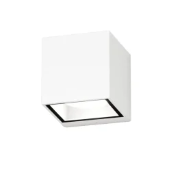 Applique Da Esterno-Top Light Applique da parete spa cubo bianco biemissione luce ip54