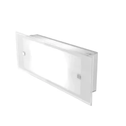 Applique Da Parete-Top Light Applique da parete vetro bianco lucido brick
