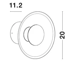 Applique Da Parete-Selezionato da Mazzolaluce Applique da parete vetro tonda led 3000k 20 cm