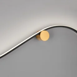 Applique Da Parete-Selezionato da Mazzolaluce Applique design moderna nero oro led 20w 3000k
