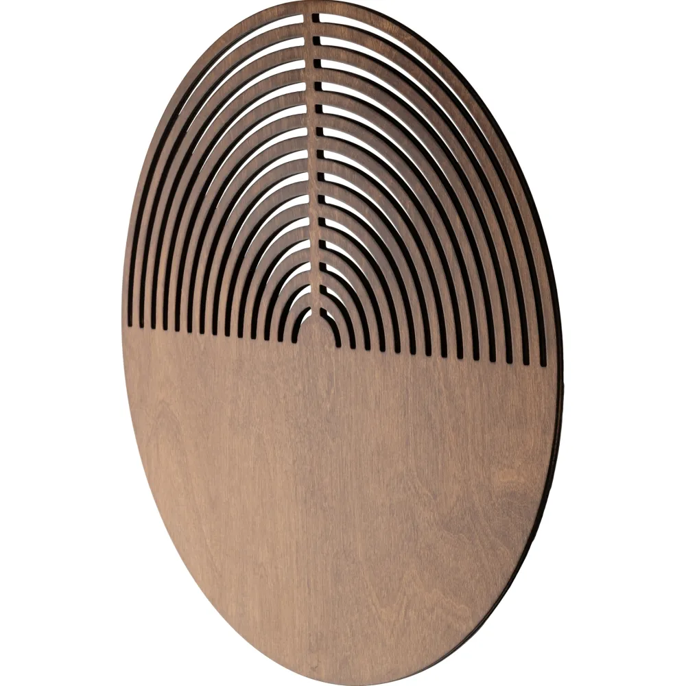 Applique Da Parete-Selezionato da Mazzolaluce Applique design moderna tondo in legno quercia marrone luce a parete