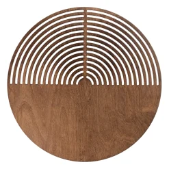 Applique Da Parete-Selezionato da Mazzolaluce Applique design moderna tondo in legno quercia marrone luce a parete