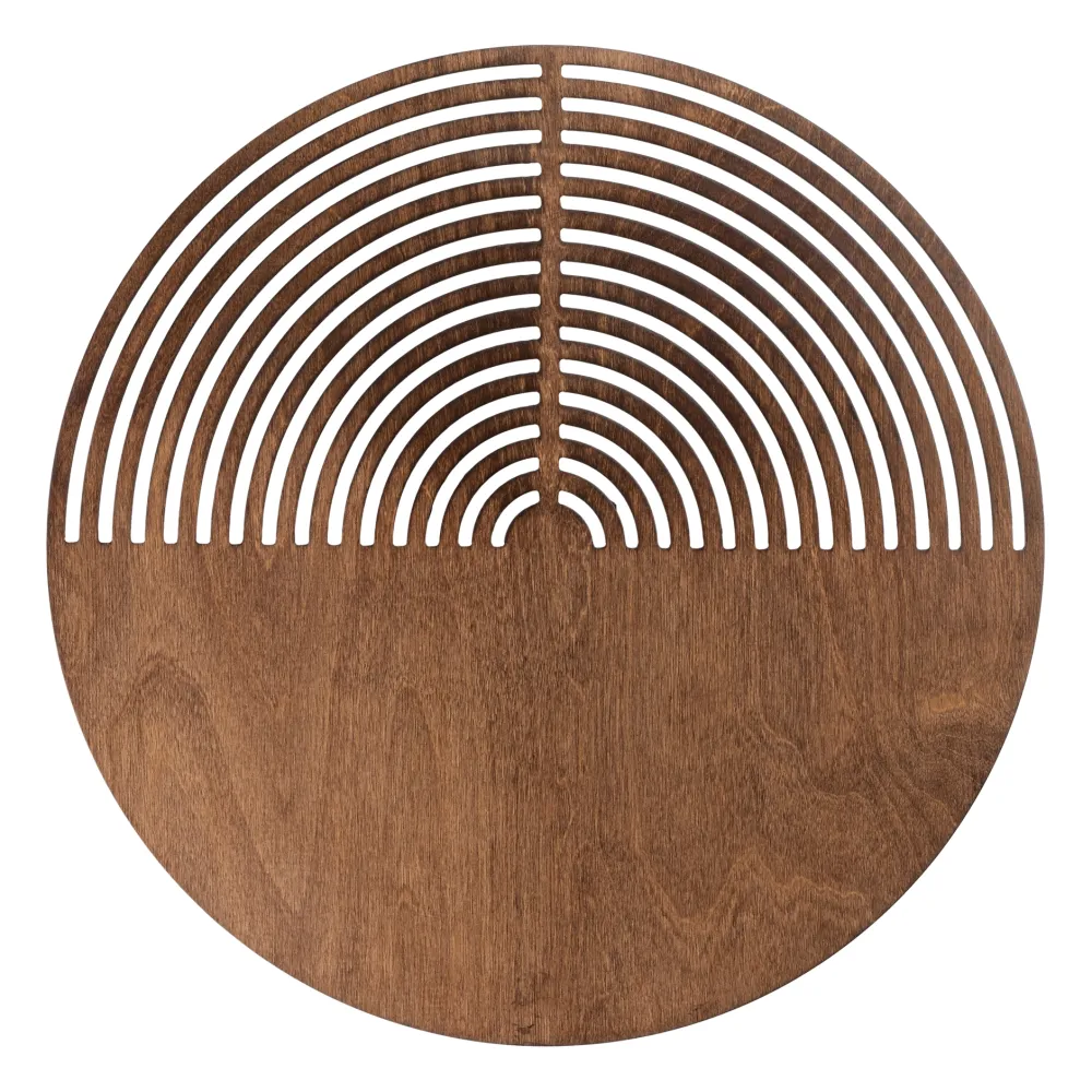 Applique Da Parete-Selezionato da Mazzolaluce Applique design moderna tondo in legno quercia marrone luce a parete