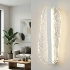 Applique Da Parete-Selezionato da Mazzolaluce Applique design moderna vela led 12w 3000k effetto vetro crepato